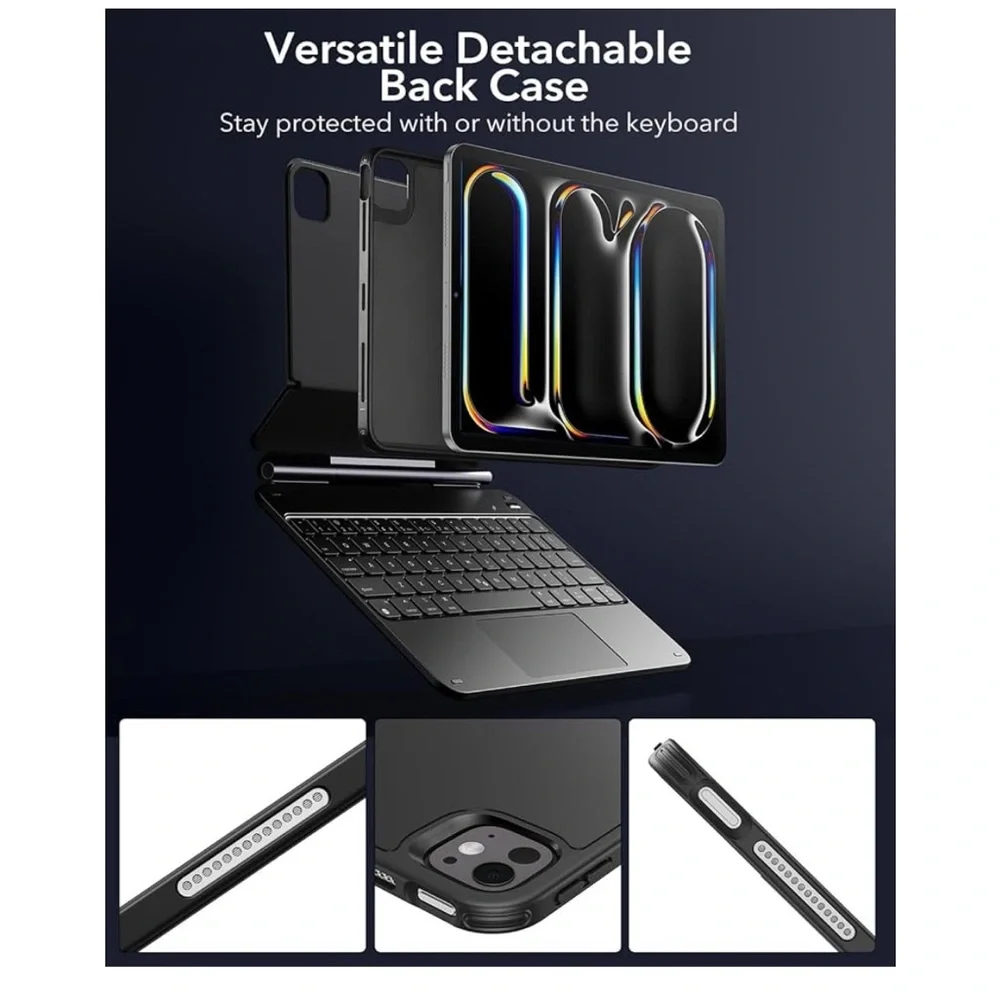 NEW iPad Pro 13” Case w/Keyboard M4 Easy-Set Magnetic Stand Rebound 360 Series